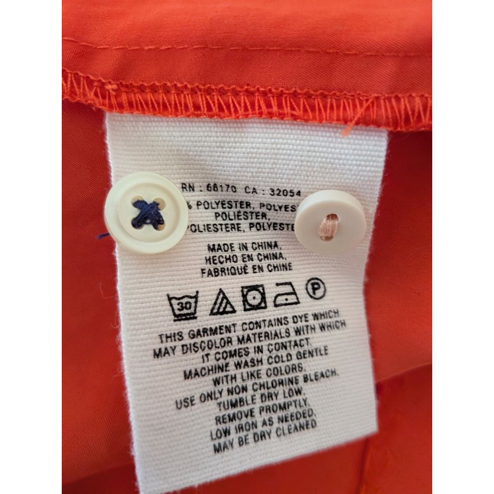 Women's Anthropologie Tank Dress Size 12 Orange and White - Picture 13 of 13